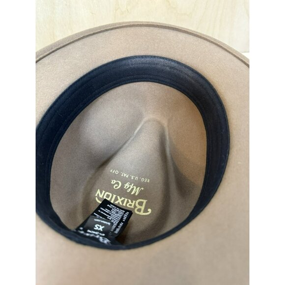 Brixton Messer Fedora Hat Cruelty Free Wool Sand Size 6 3/4 XS Unisex $75 - Picture 8 of 15